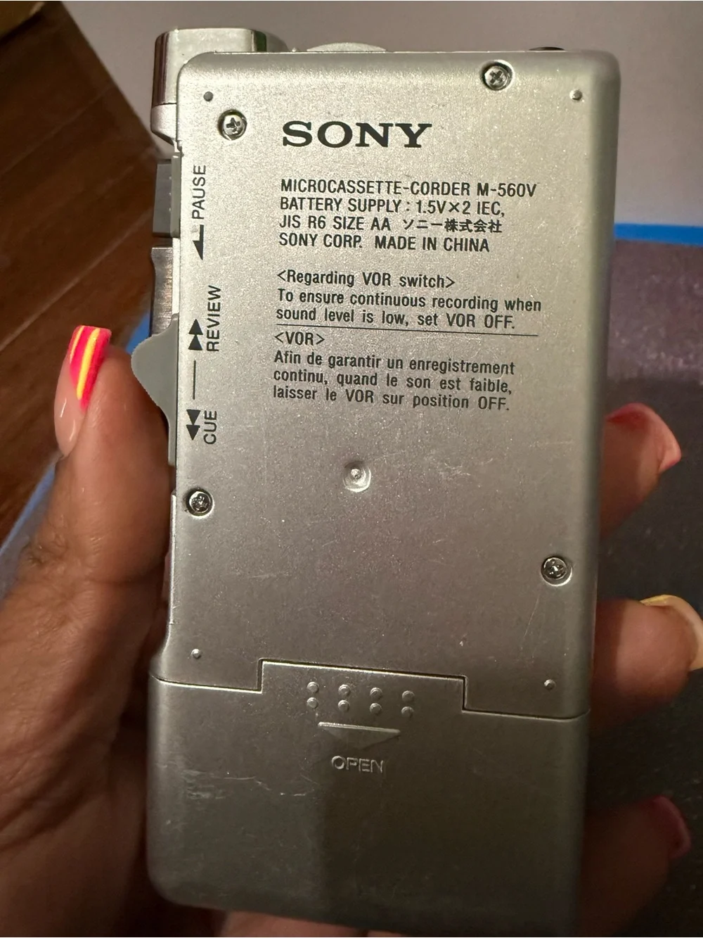 Sony M-560V Microcassette Voice Recorder